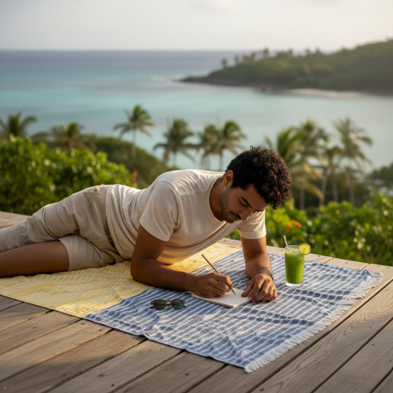 Turkish Beach Towel - Quick Dry Beach Towel is Essential for Enjoying A Day at The Beach | Sand Free Beach Towels for Clean and Comfortable Experience (Sunset, X Large | 51x71)