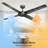 Kellogg 56 inch Indoor/Outdoor Matte Black Ceiling Fan with Remote Control