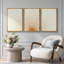 "Bright Orange Boho Sun Burst Artwork, Mid-Century Modern Organic Minimalist Wall Walls", reproduction d'art numérique sur toile encadrée, 3 pièces-72966390-72966391