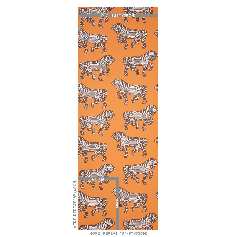 Papier peint Faubourg, Orange