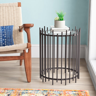 Kelvin Glass Top End Table