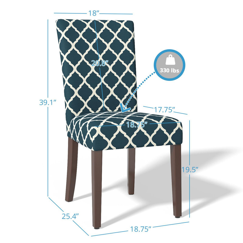 Chaise parsons rembourrée Jacquan, Rouille / crème