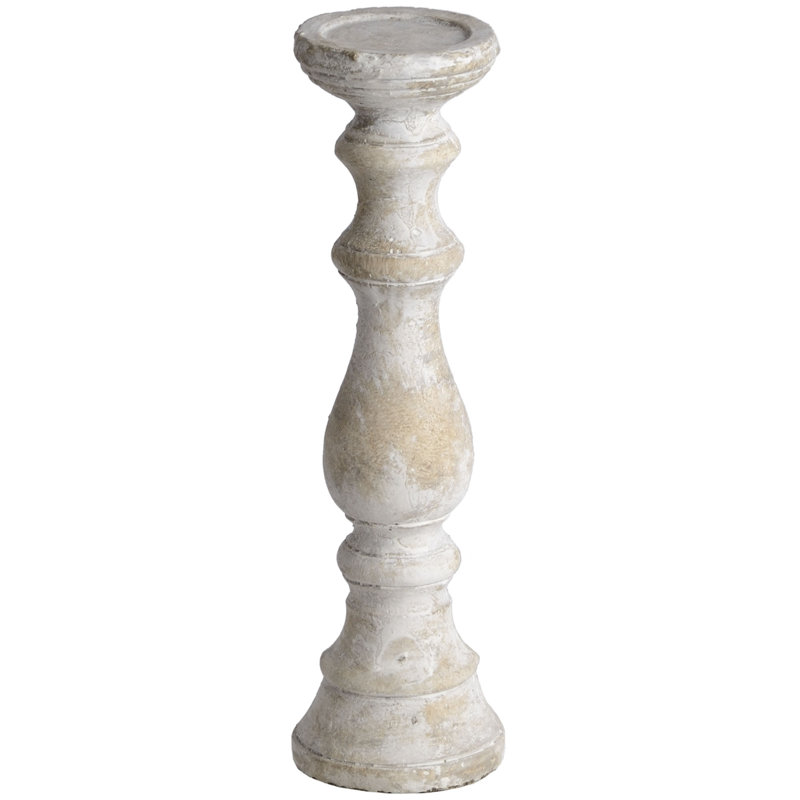 Wood Tabletop Candlestick, 40cm H x 13cm W x 13cm D