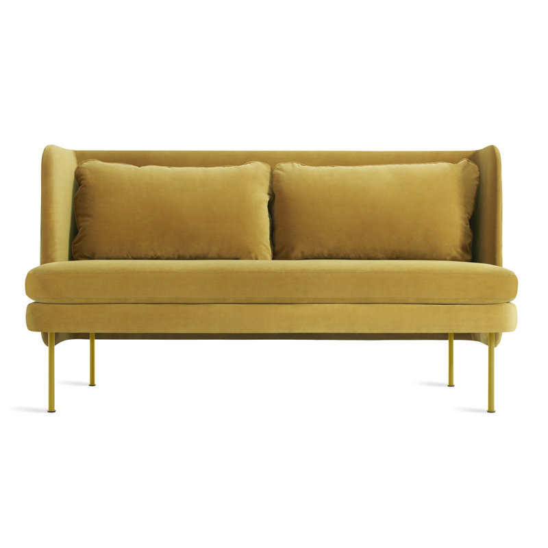Bloke Loveseat, Ochre Velvet 100% Polyester