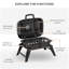 Barbecue au charbon portatif de 14 po Outsunny, petit barbecue de table pour la cuisine en plein air, le camping, la saison d'avant-match, le revêtement en émail, l'évent, les pieds pliants, noir