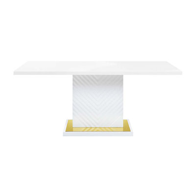 DINING TABLE W/PEDESTAL BASE