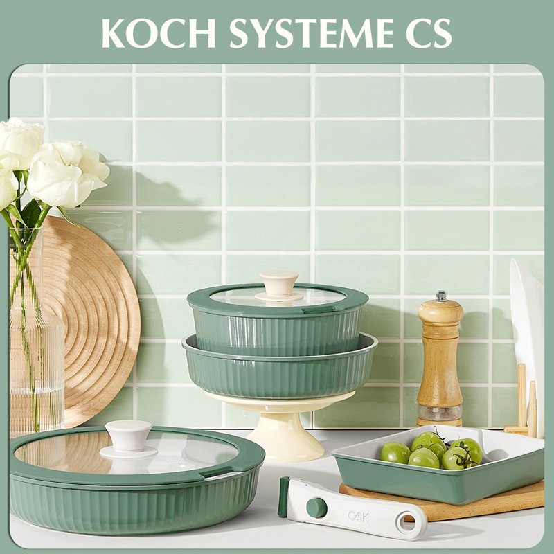 Ensemble de casseroles et de poêles antiadhésives 12 pièces avec poignée amovible Cs Kochsysteme