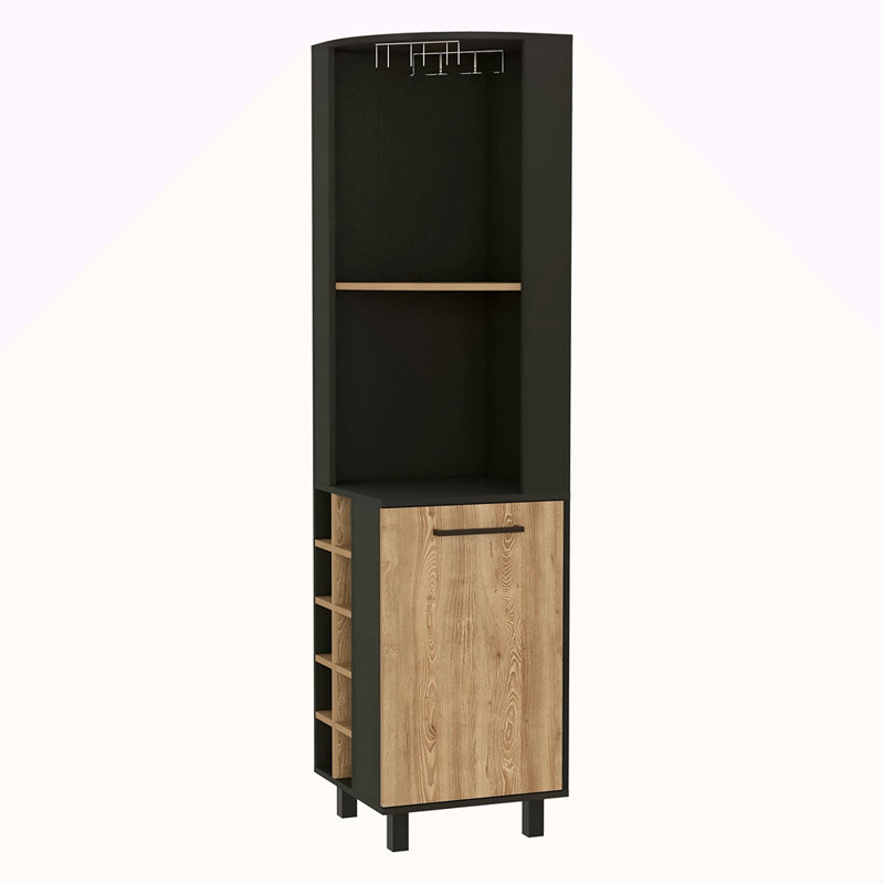 Corner Bar Cabinet, Natural