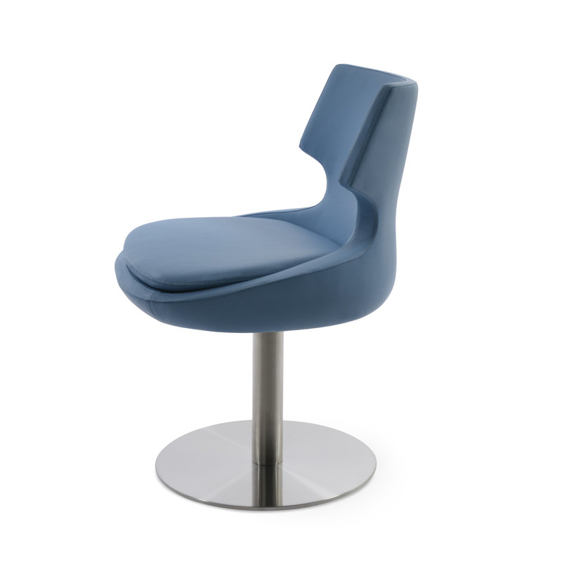 Table ronde Patara, Acier Inoxydable, Bleu