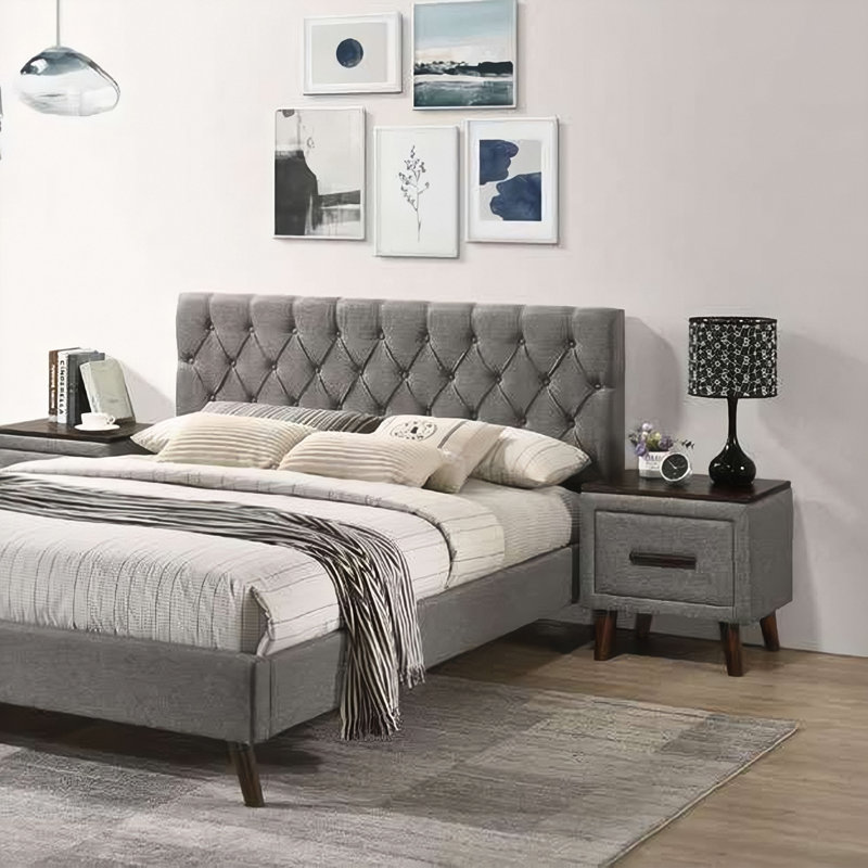 Table de chevet 1 tiroir Amanda, Gris