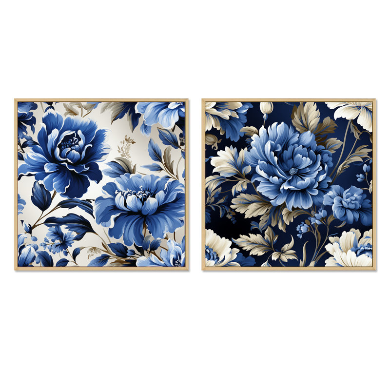 Motif victorien Regal, H 16 po x l 33 po, Cadre flottant brun