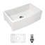 30 Inch Ceramic Farmhouse Sink With Arch Edge And Apron Front
