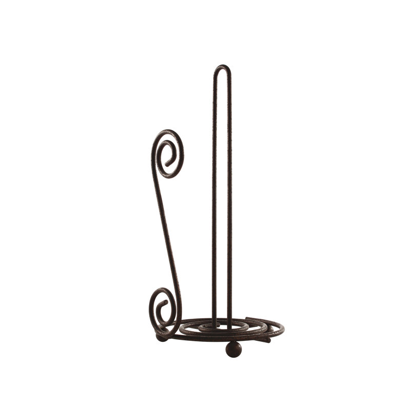 Porte-serviettes de papier à volutes, Bronze martelé