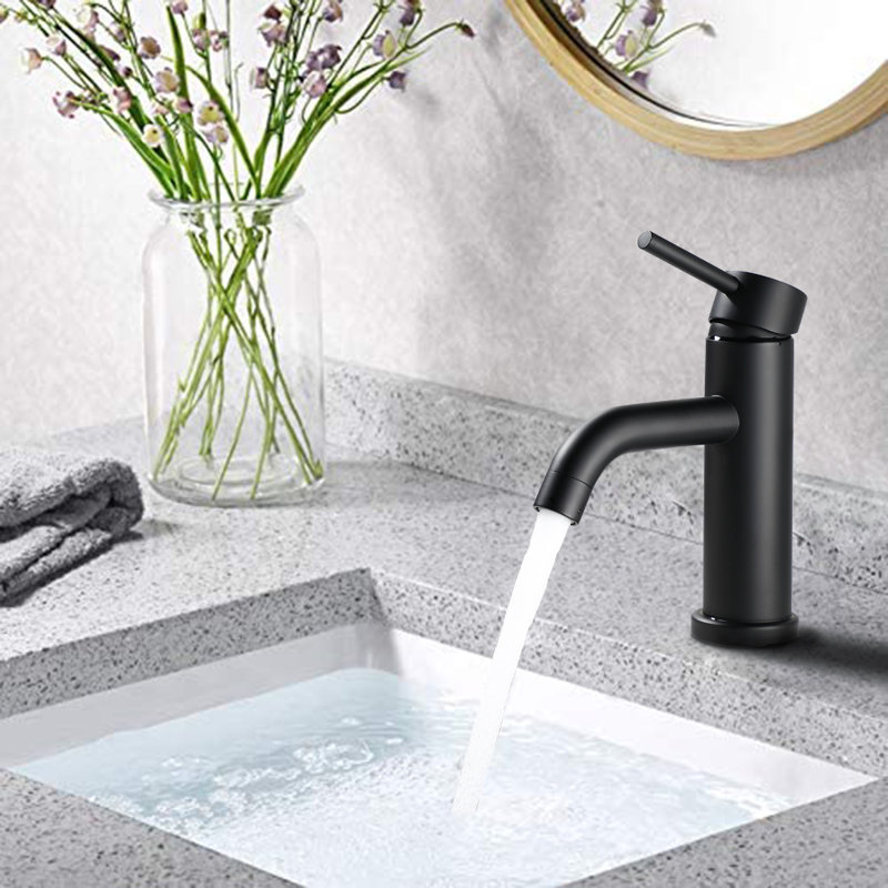 Single-handle Bathroom Faucet, Matte Black