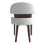 Chaise d'appoint de salle à manger en cuir avec dossier incurvé Consida-340010623