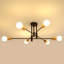 Modern 72 CM 6-Light Sputnik Semi Flush Ceiling Light-2017543912