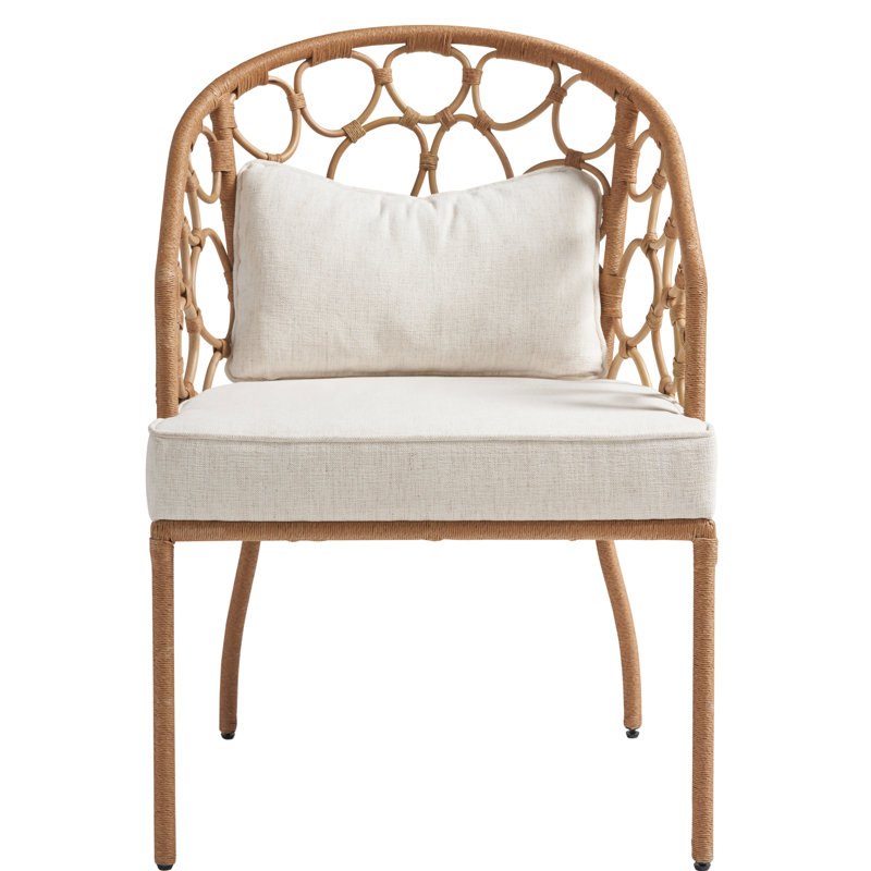Pebble Upholstered Arm Chair, Natural