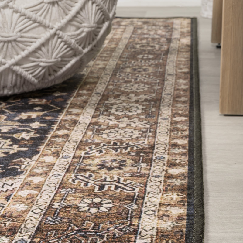 Rectangle Area Rug with Non-Slip Backing, Rectangle 2'11" x 5'