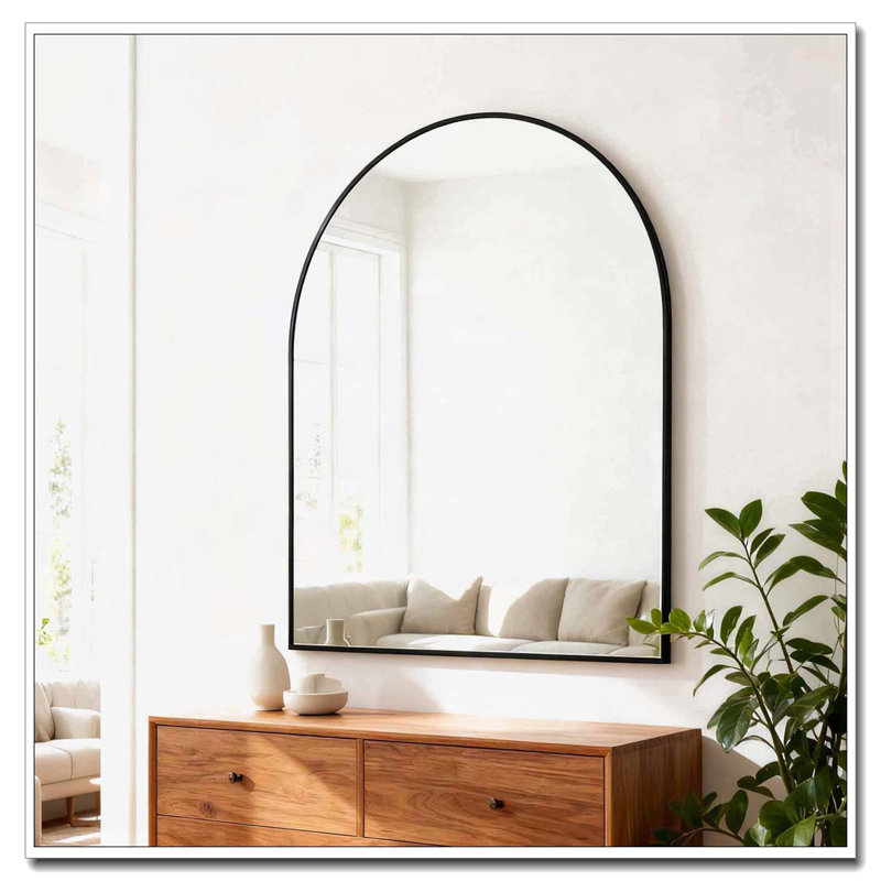 Miroir mural pour salle de bain, Noir