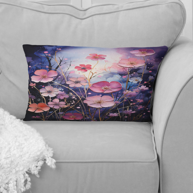Coussin rose et mauve fuchsia Fantasy I - Fuchsia