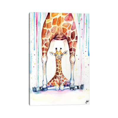 Superbe décoration murale pour enfants girafes sous la pluie