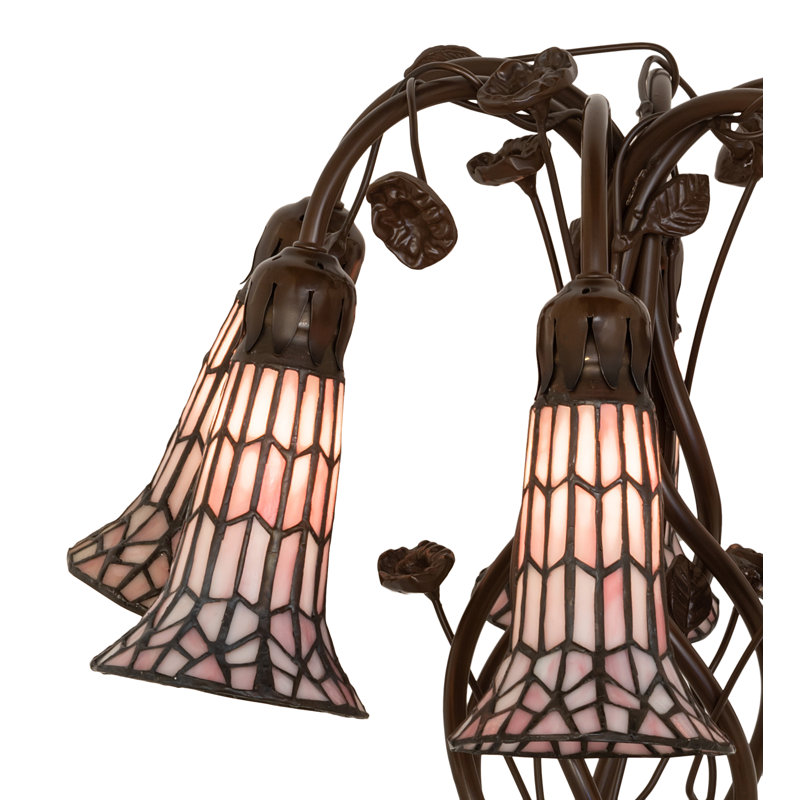 Meyda Tiffany & Stained Glass Table Lamp, Pink