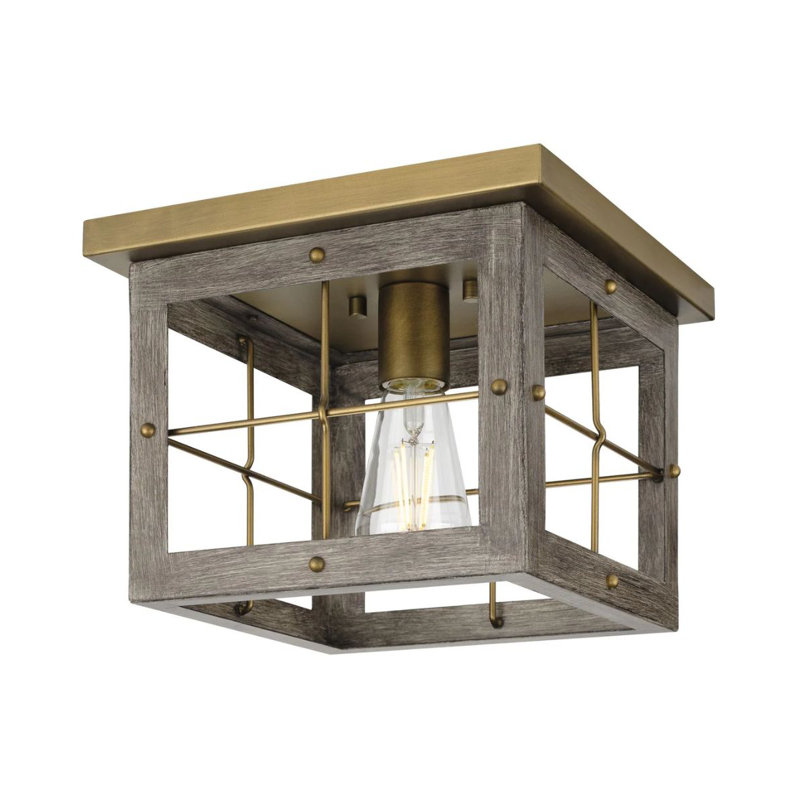 Plafonnier encastré 1 lumière 10 po Andreoni, Laiton vieilli