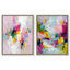 Ensemble de décorations murales modernes "Soft Burst" par Art Remedy, cadre argenté, 24 x 30-6145564-6145565