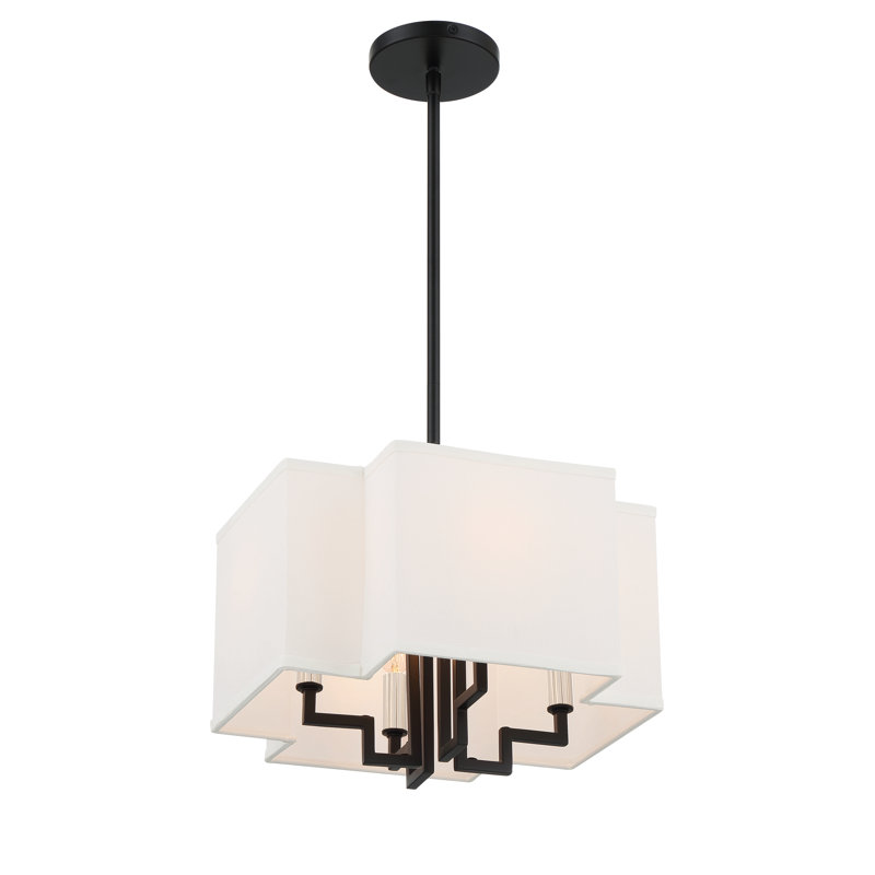 Tabaitha - luminaire suspendu convertible 4 lumières / semi-encastré