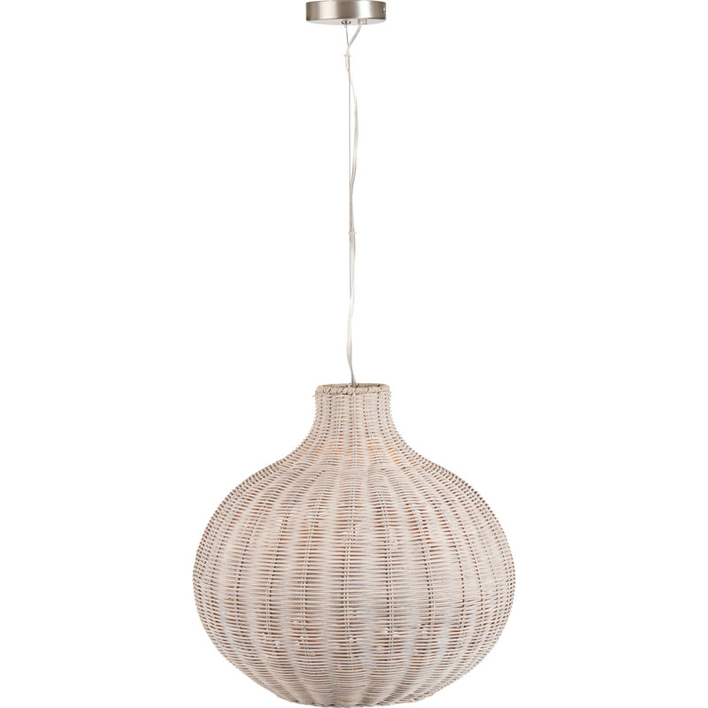 Saoirse 1 - Light Satin Nickel Urn Pendant, Grey Wash