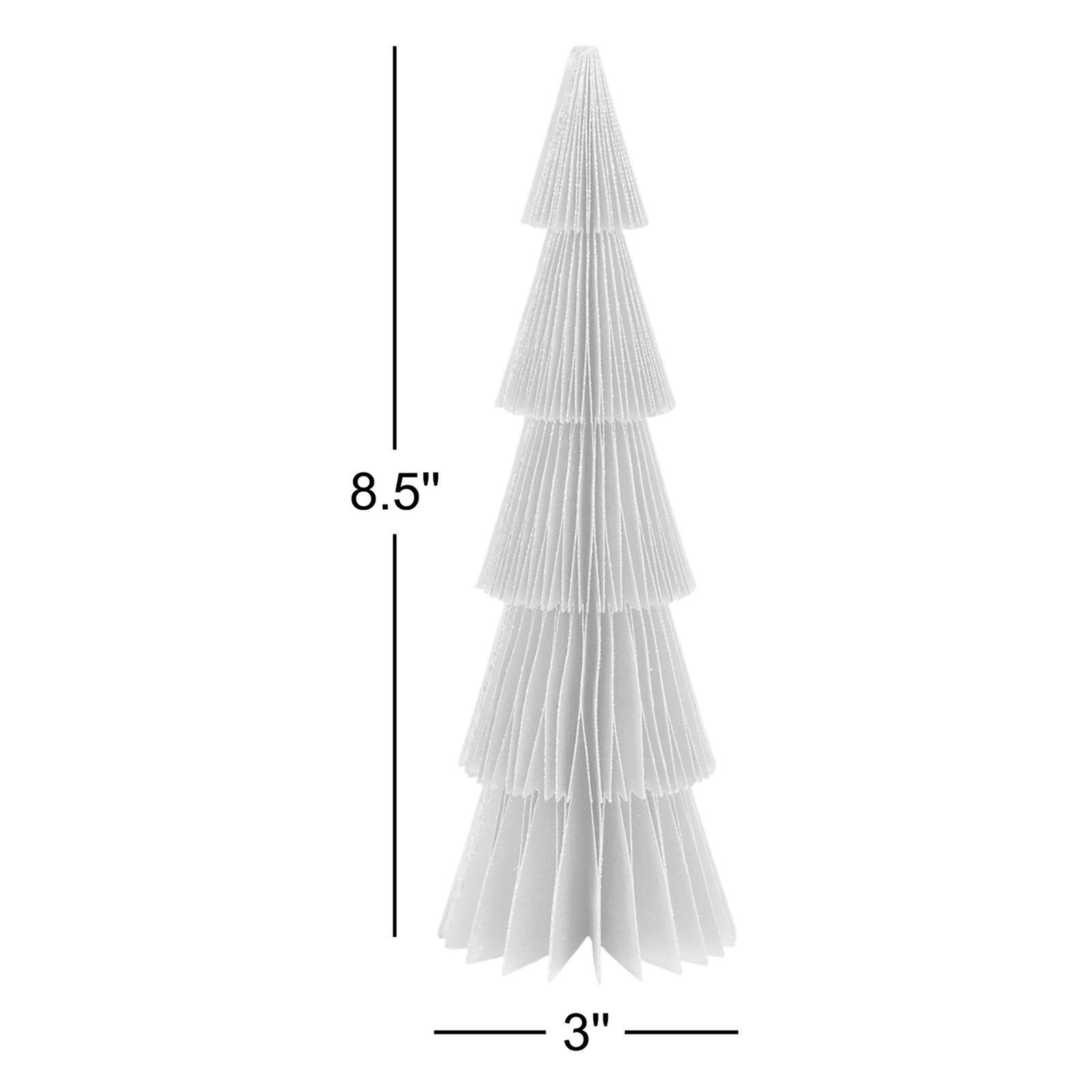 6 Piece Paper Decorative Tabletop Tree Set, Gold