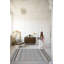 Tapis décoratif moderne à motif floral à bordure beige-1822583353