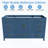 Bathroom Vanity Base Cabinet with Two Soft-Close Double Doors, One Large Drawer, Six Small Drawers and Two Flip Storage Compartments, Blue-135637734