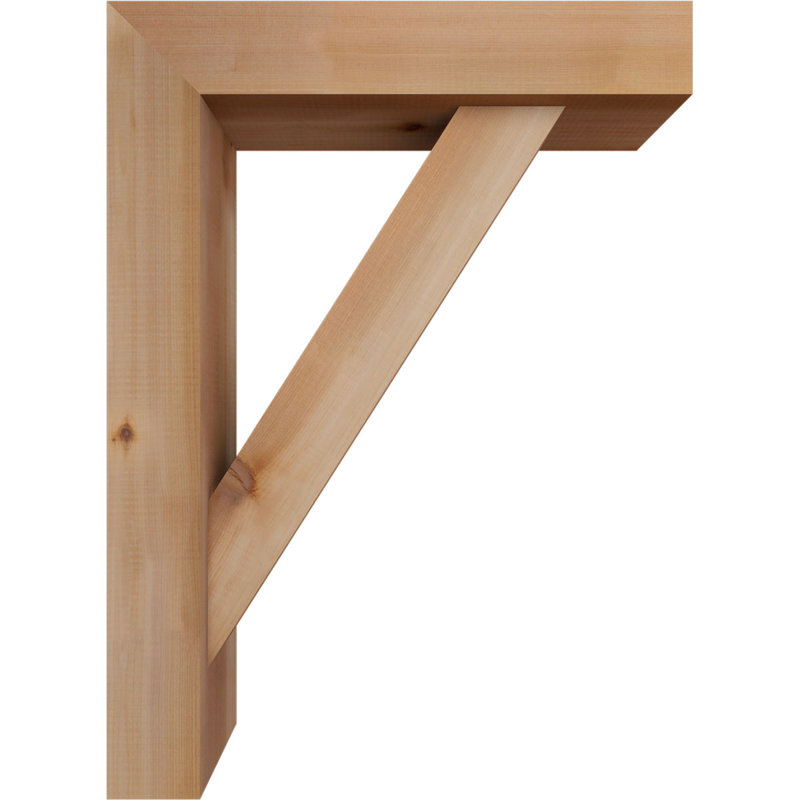 Traditional Block Bracket w/ Offset Brace, 30 x 22, 5 1/2"W Western Red Cedar (Smooth)