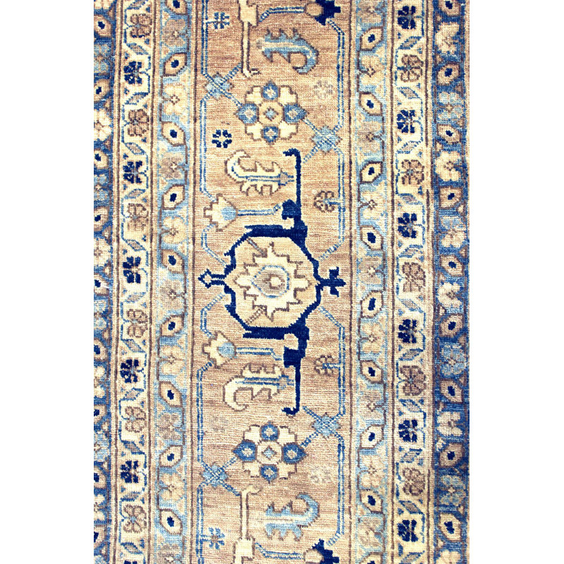 New Turkmen Afghan One-of-a-Kind Rectangle 12'1" X 17'8" Area Rug