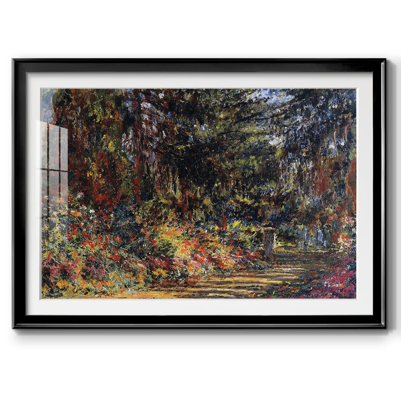 Path at Giverny, 1902, reproduction d'art encadrée, Noir, H 19 po x l 27 po x P 1,5 po