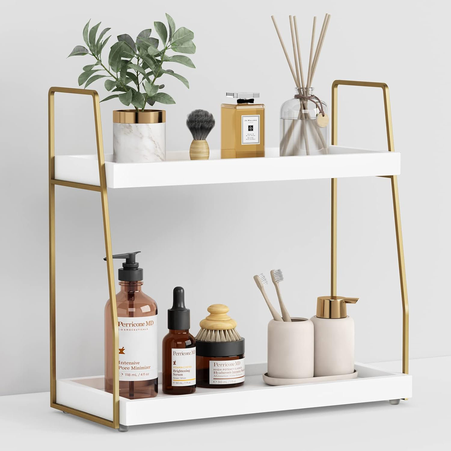 Mercer41 Bathroom Organizer Countertop, Counter Organizer for Bathroom Decor, Wooden Sink Organizer Shelf for Vanity Storage & Reviews | Wayfair