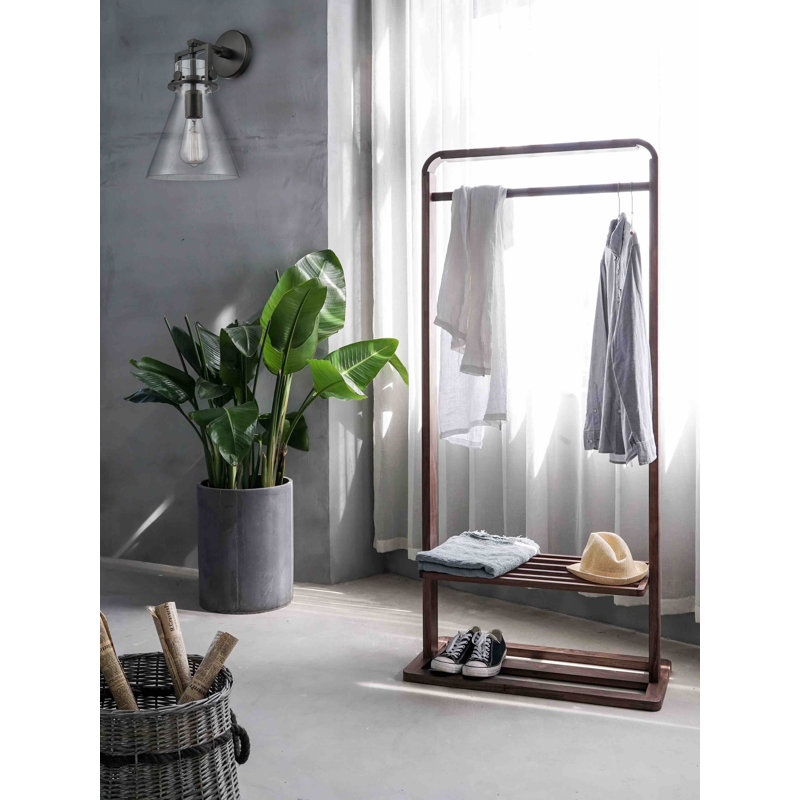 Borgen Armed Sconce, Matte Black