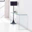Console en verre, console en verre trempé transparent avec bords arrondis, table de canapé