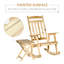 Chaise berçante d'extérieur en bois massif-88773294