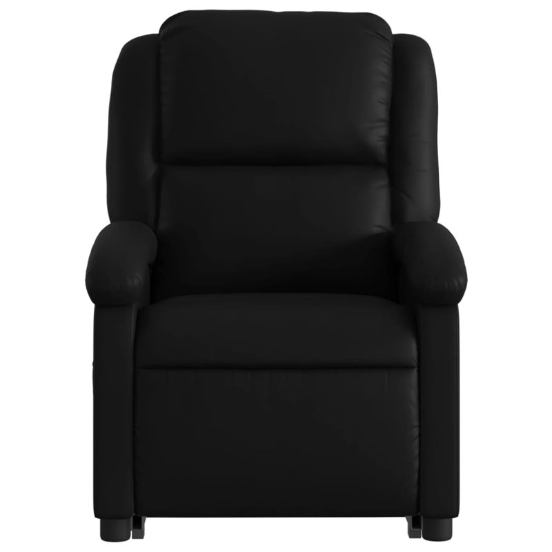 Fauteuil de massage inclinable électrique en similicuir, Similicuir noir