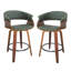 Tabourets pivotants Mid-Century rembourrés en similicuir Devlin-347477722-347477703