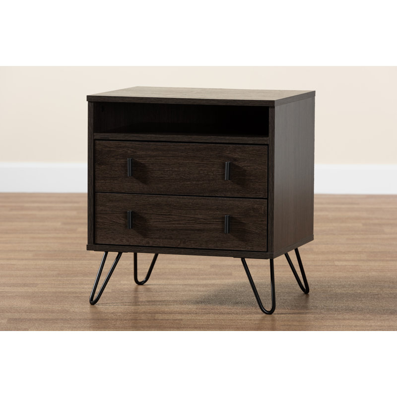 Cotto 2 - Drawer Nightstand in Dark Brown