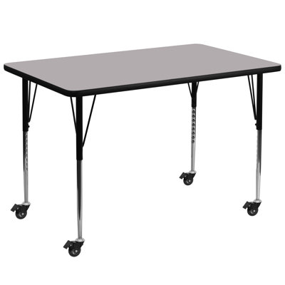 Table d'activité rectangulaire en stratifié Goddard Mobile l 24 po x L 48 po