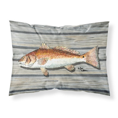  Taie d'oreiller poisson à rayures