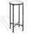 Plateau en verre / base noire