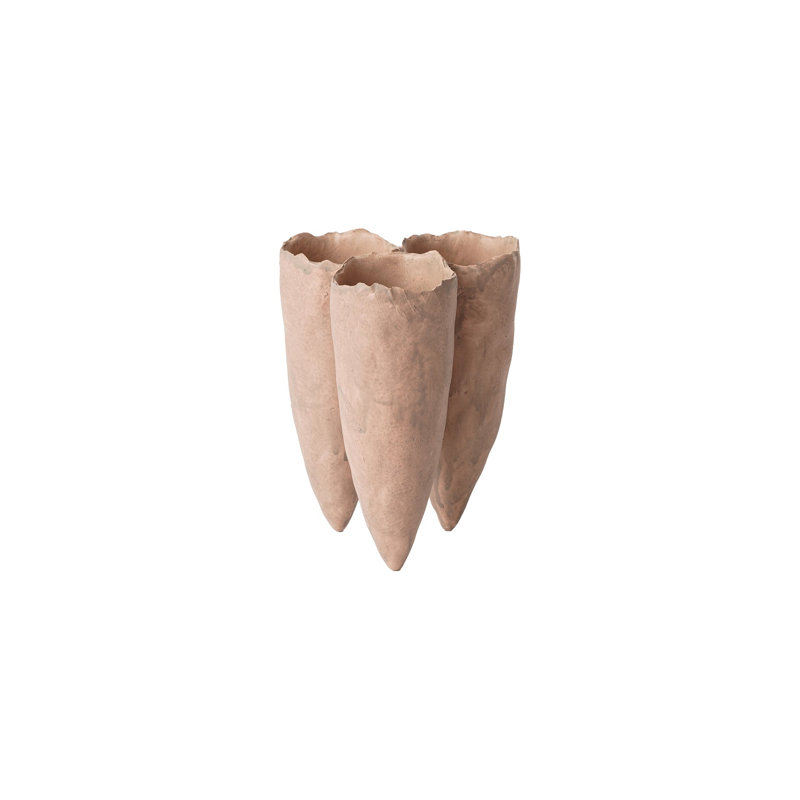 Vase en céramique imprimé 3D 4 "Dia, Beige