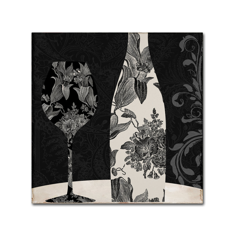 Jadaya «Vin Elegant I» par Color Bakery, impression sur toile tendue, H 14 po x l 14 po x P 2 po