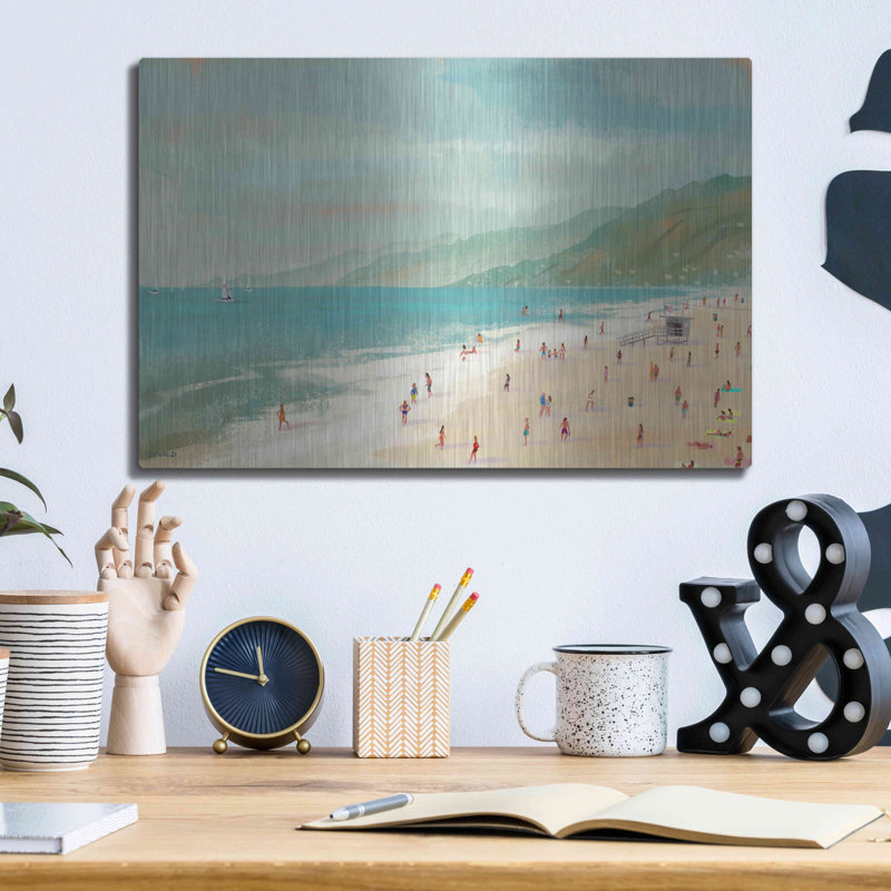 «Santa Monica Beach» par Pete Oswald, H 12 po x l 16 po