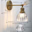 Applique murale réglable Pathson avec abat-jour en verre Tulip, luminaire câblé pour meuble-lavabo pour salle de bain, salon, chambre à coucher, éclairage rustique